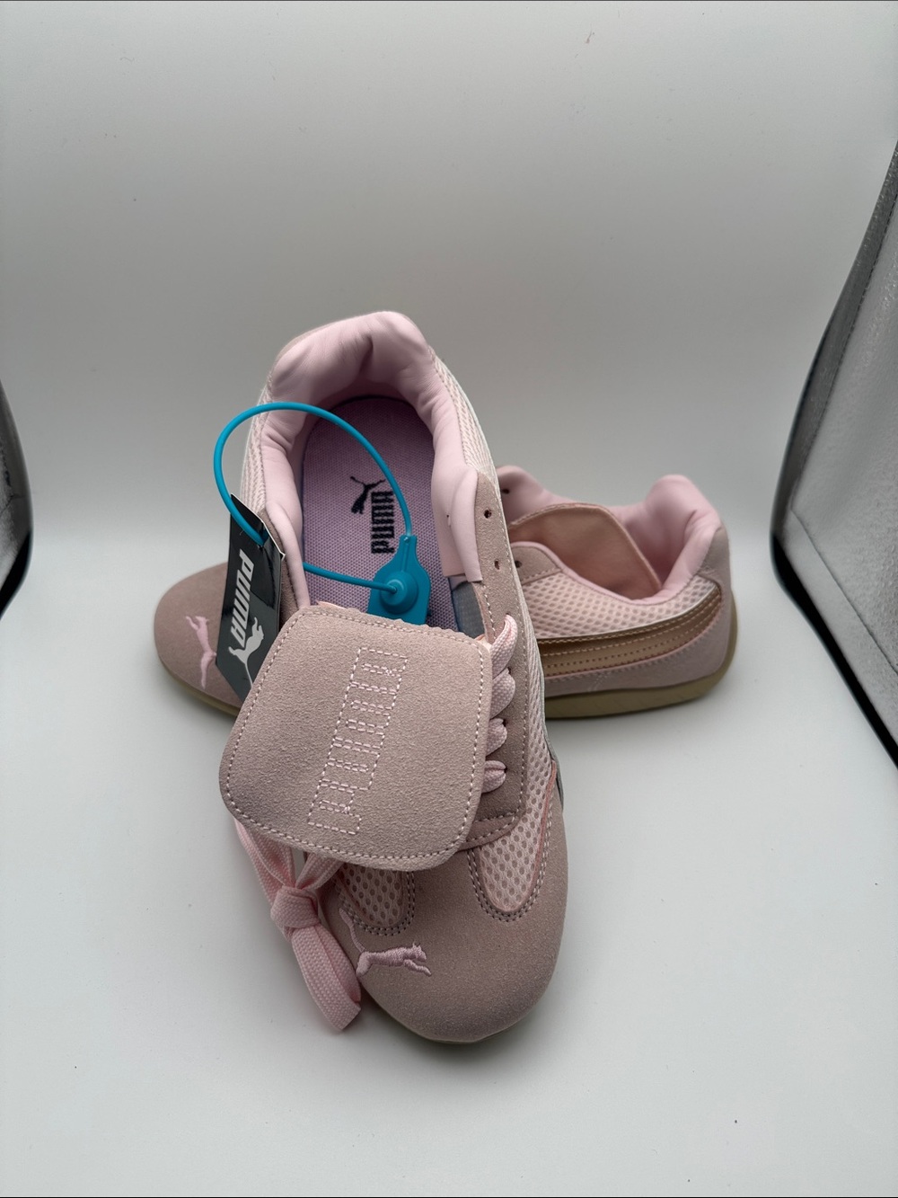Puma Kids Pink Suede & Mesh Sneakers
